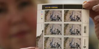Ukraine mocks Putin with judo stamp made by Banksy