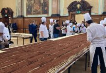 A hundred Italian chefs gathered in London to make the world’s longest tiramisu