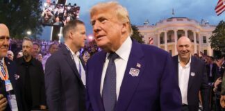 Donald Trump smiles at UFC Freedom 250 wins his comment that Michelle Obama is a man!