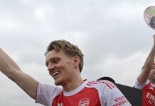 Martin Ødegaard video with accurate “assist” to English policeman