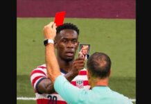 The allocation of red cards has more than tripled since the last World Cup
